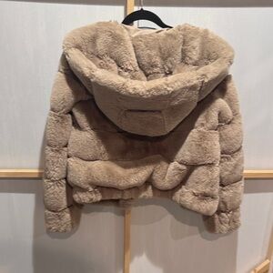 Cozy Tan Faux Fur Jacket